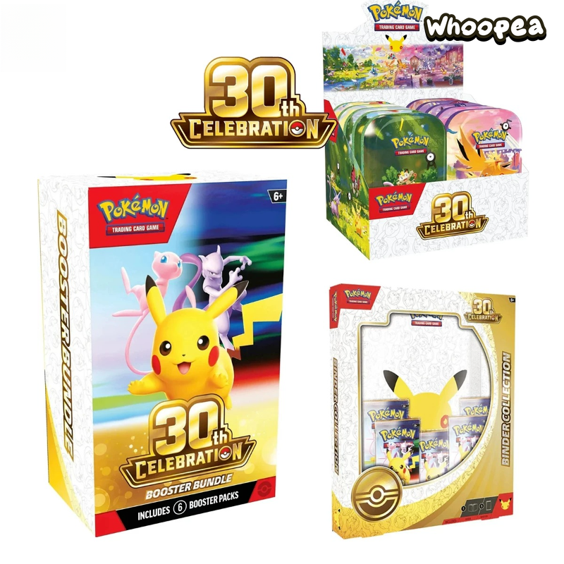 Pokémon TCG 30th Anniversary Pikachu Mini Tins Collection Box, English Edition