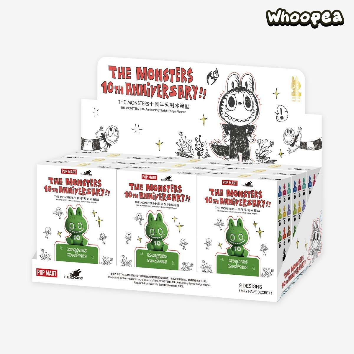 POP MART THE MONSTERS 10th Anniversary Series Fridge Magnet Blind Box
