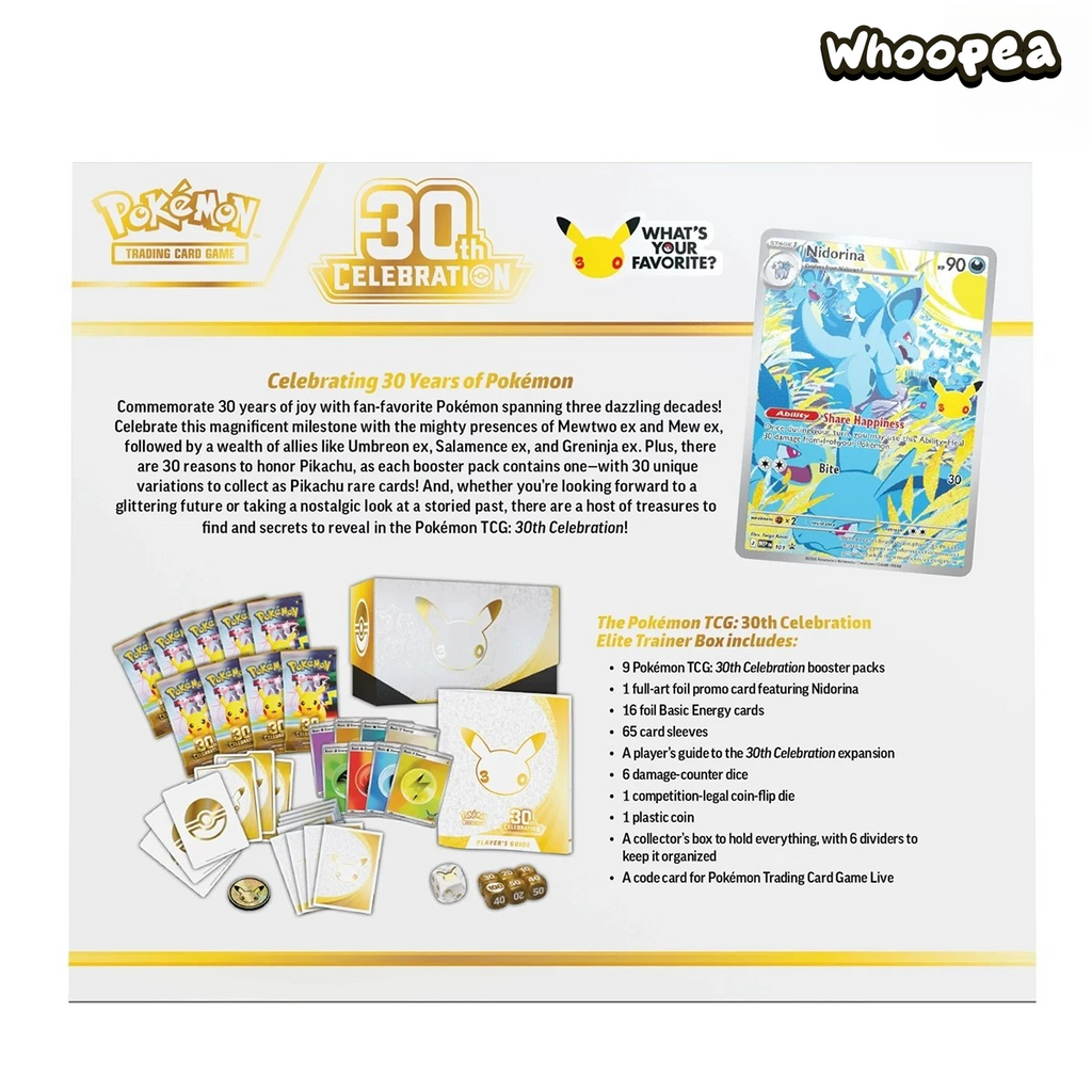Pokémon TCG 30th Celebration Pikachu Elite Trainer Box Set
