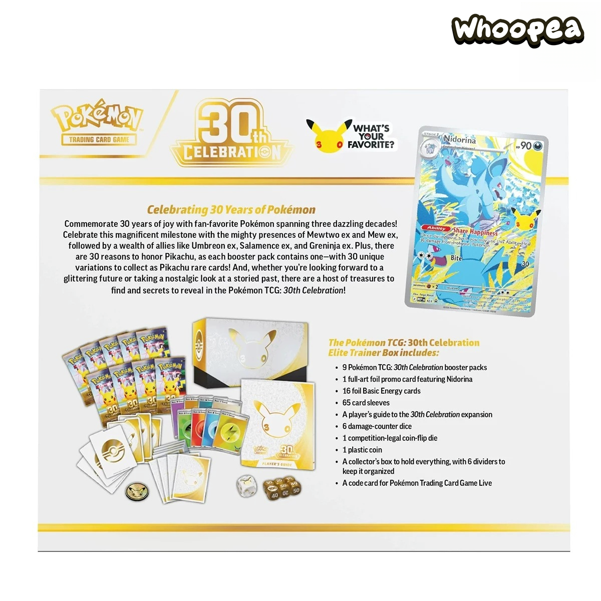 Pokémon TCG 30th Celebration Pikachu Elite Trainer Box Set