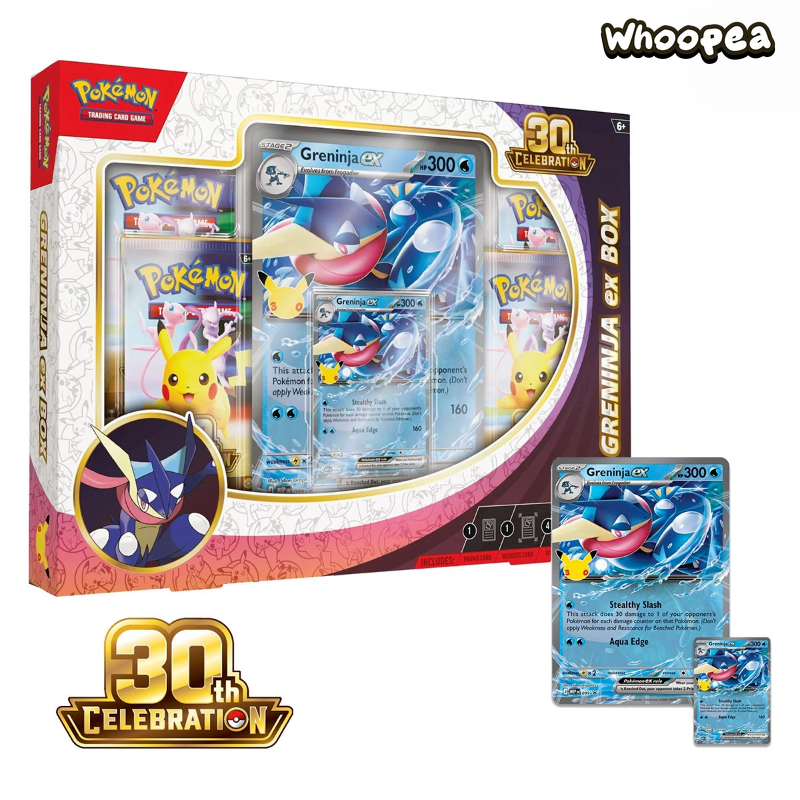 Pokémon TCG 30th Anniversary Celebration Poster Collection Eevee ex And Greninja ex Set, English Edition