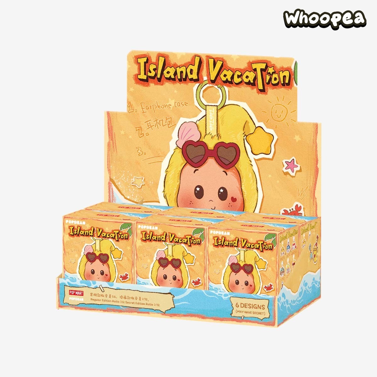 POP MART POP BEAN Island Vacation Series Earphone Case Blind Box