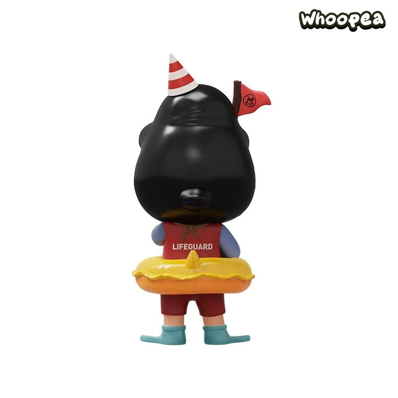 POP MART Hirono Penguin Lifeguard Figurine Hanging Card