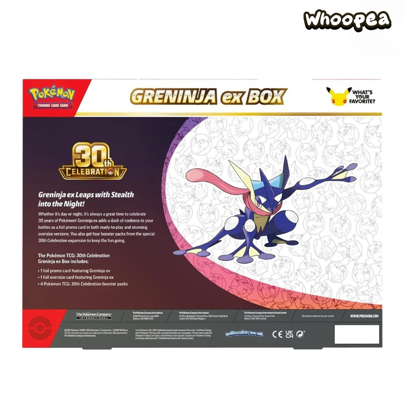 Pokémon TCG 30th Anniversary Celebration Poster Collection Eevee ex And Greninja ex Set, English Edition