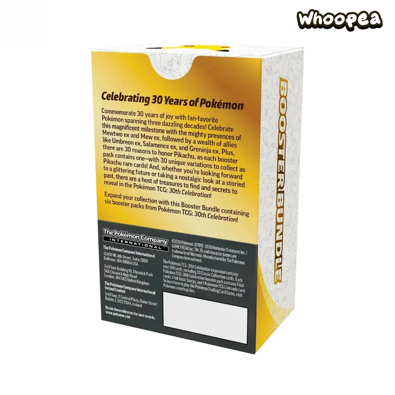 Pokémon TCG 30th Anniversary Pikachu Mini Tins Collection Box, English Edition