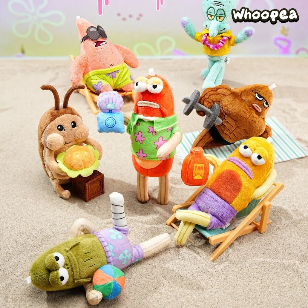 SpongeBob Bikini Bottom Beach Stall Series Action Plush Pendant Blind Box