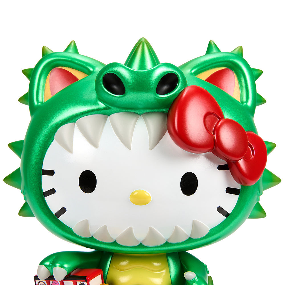 Hello Kitty® Kaiju Cosplay 8" Vinyl Art Figure - Metallic Green Edition