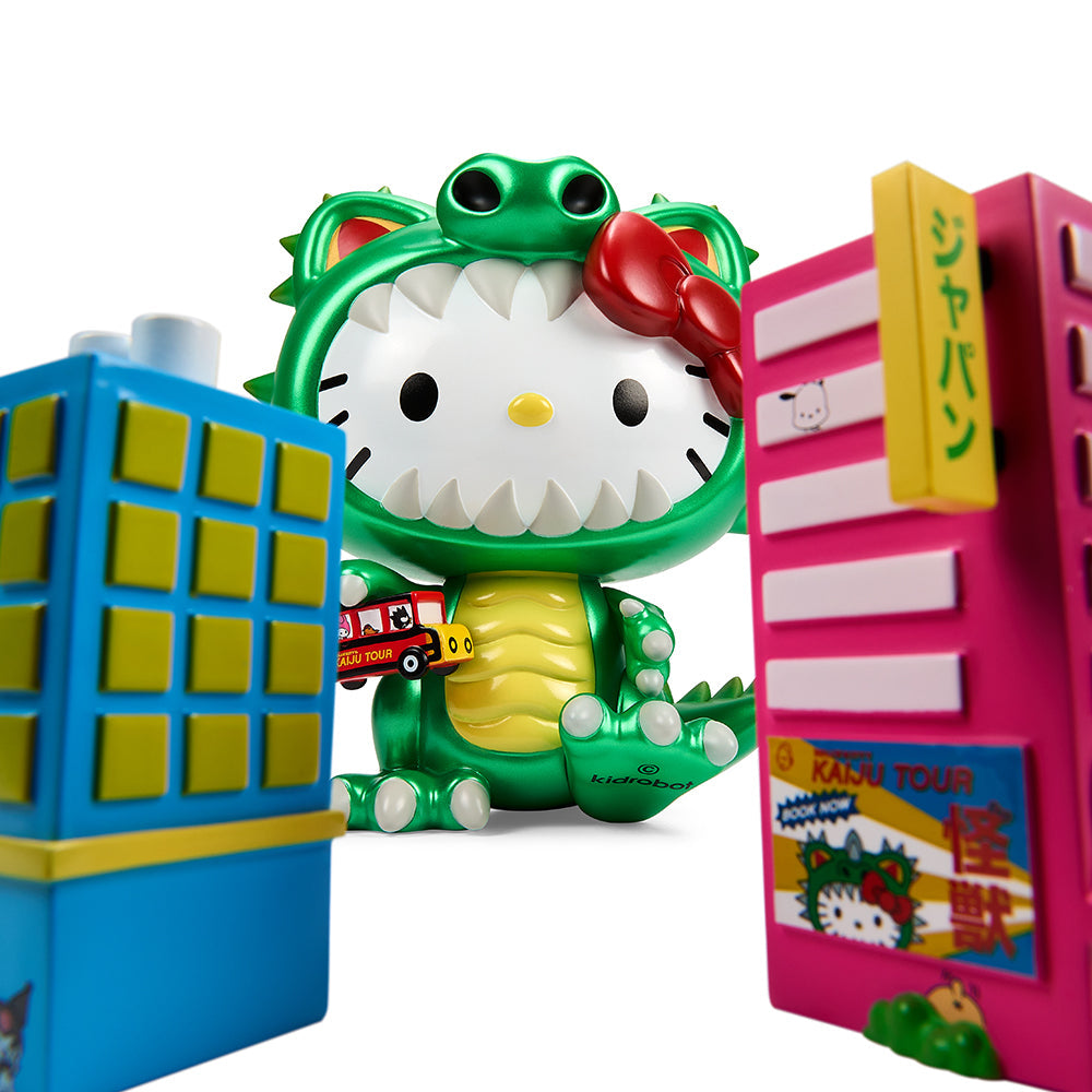 Hello Kitty® Kaiju Cosplay 8" Vinyl Art Figure - Metallic Green Edition