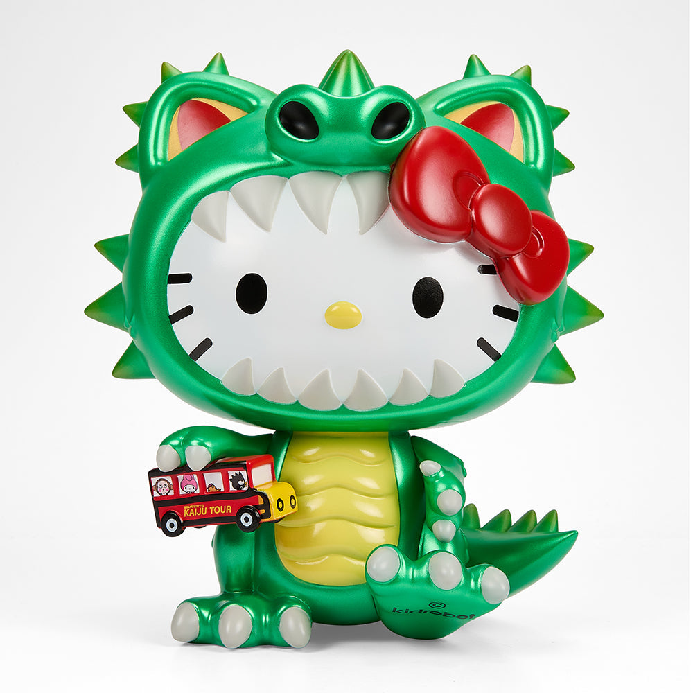 Hello Kitty® Kaiju Cosplay 8" Vinyl Art Figure - Metallic Green Edition