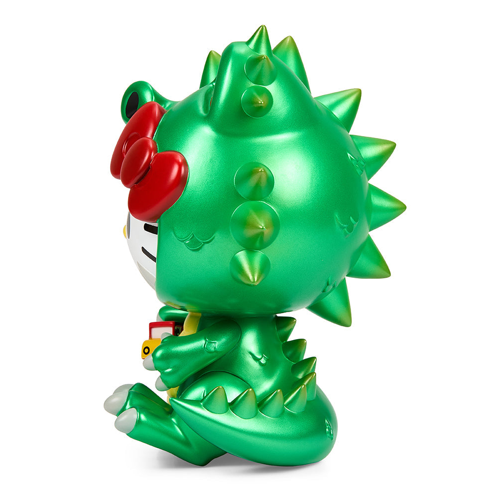 Hello Kitty® Kaiju Cosplay 8" Vinyl Art Figure - Metallic Green Edition