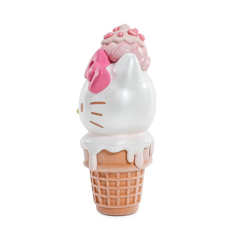 2025 CON EXCLUSIVE: Hello Kitty® Ice Cream Cone 6" Vinyl Art Figure - Pearlescent Vanilla with Strawberry Edition (Limited Edition of 500)