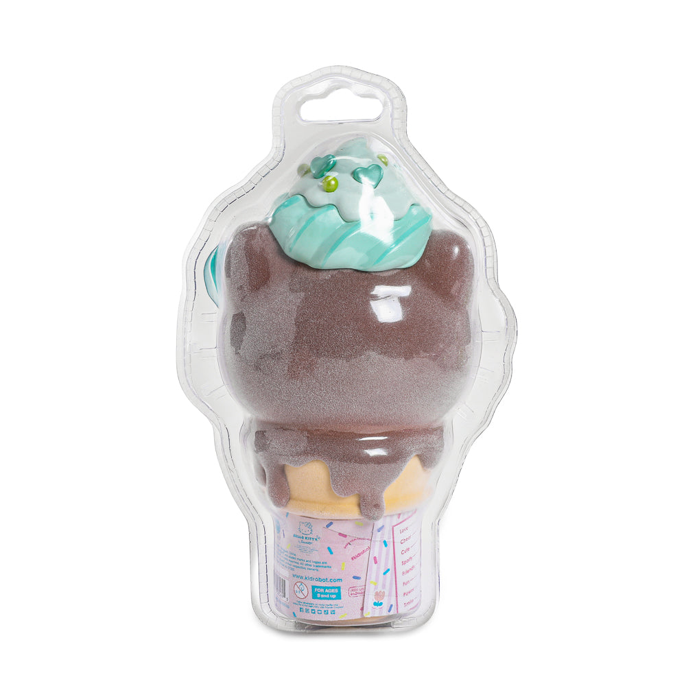 2025 CON EXCLUSIVE: Hello Kitty® Ice Cream Cone 6" Vinyl Art Figure - Flocked Chocolate with Mint Edition (Limited Edition of 500)