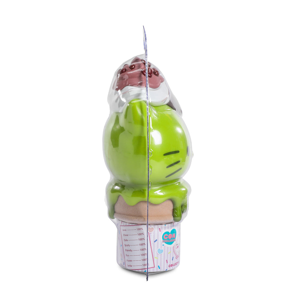 2025 CON EXCLUSIVE: Hello Kitty® Ice Cream Cone 6" Vinyl Art Figure - Glow-in-the-Dark Matcha with Chocolate Edition (Limited Edition of 500)
