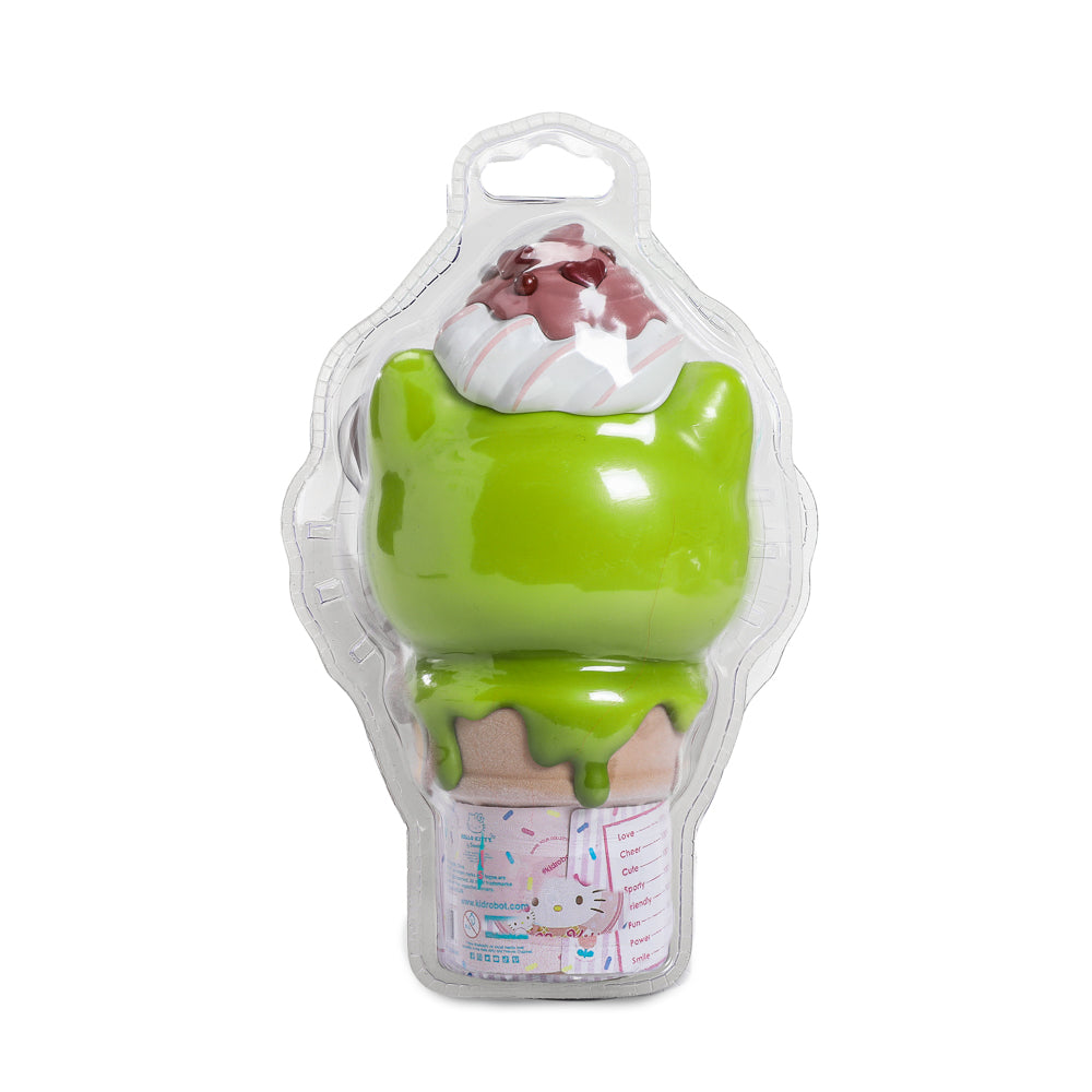 2025 CON EXCLUSIVE: Hello Kitty® Ice Cream Cone 6" Vinyl Art Figure - Glow-in-the-Dark Matcha with Chocolate Edition (Limited Edition of 500)