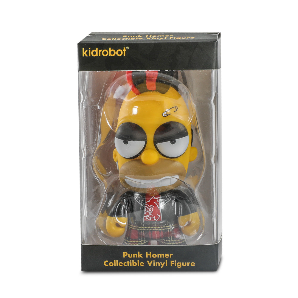 The Simpsons - Donut Riot Punk Homer 3" Vinyl Mini Figure - Crimson Glaze Edition - Kidrobot.com Exclusive (Limited Edition of 500) - SOLD OUT!