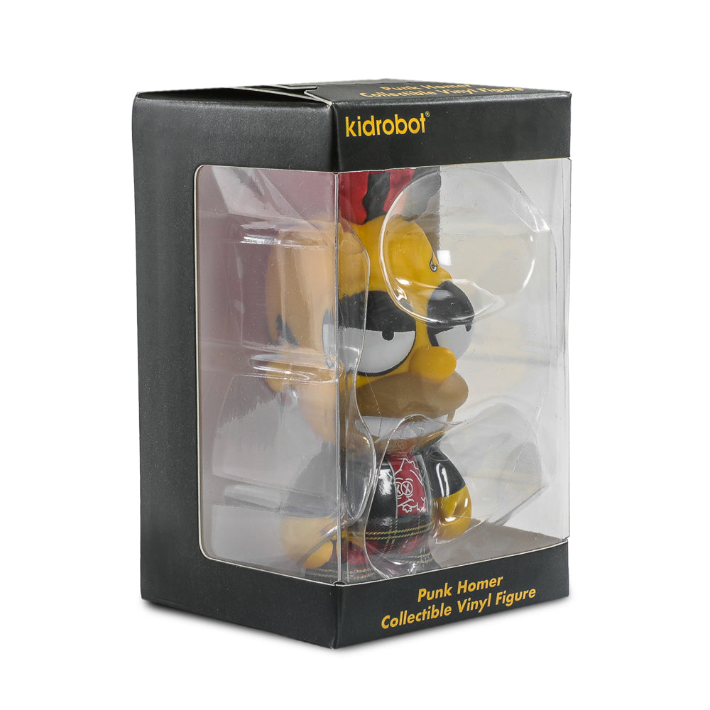 The Simpsons - Donut Riot Punk Homer 3" Vinyl Mini Figure - Crimson Glaze Edition - Kidrobot.com Exclusive (Limited Edition of 500) - SOLD OUT!