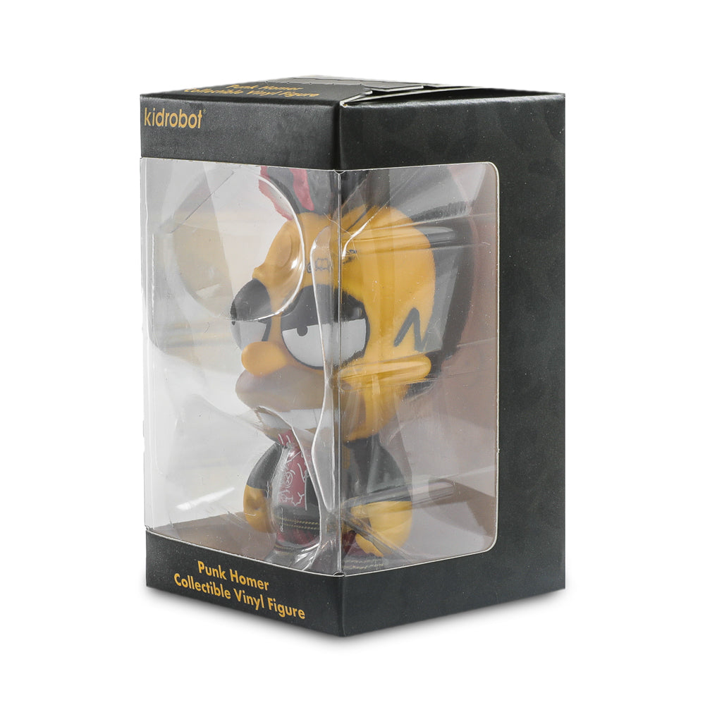 The Simpsons - Donut Riot Punk Homer 3" Vinyl Mini Figure - Crimson Glaze Edition - Kidrobot.com Exclusive (Limited Edition of 500) - SOLD OUT!