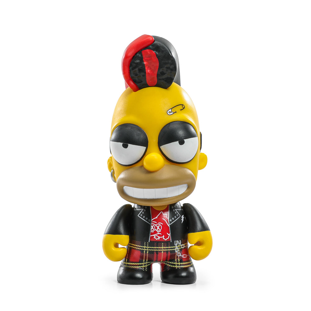 The Simpsons - Donut Riot Punk Homer 3" Vinyl Mini Figure - Crimson Glaze Edition - Kidrobot.com Exclusive (Limited Edition of 500) - SOLD OUT!