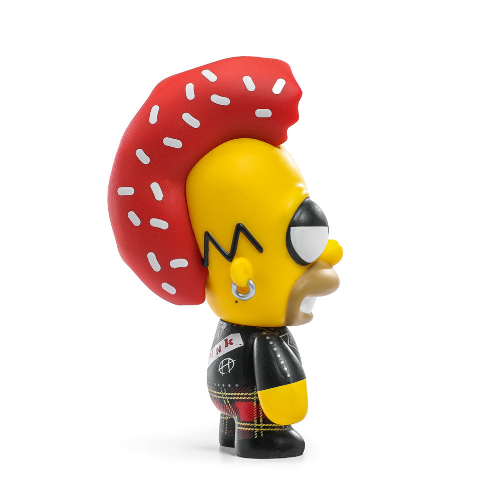 The Simpsons - Donut Riot Punk Homer 3" Vinyl Mini Figure - Crimson Glaze Edition - Kidrobot.com Exclusive (Limited Edition of 500) - SOLD OUT!