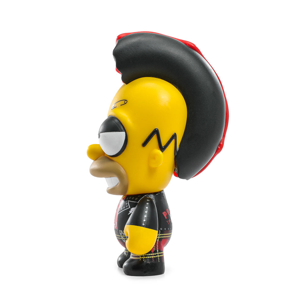 The Simpsons - Donut Riot Punk Homer 3" Vinyl Mini Figure - Crimson Glaze Edition - Kidrobot.com Exclusive (Limited Edition of 500) - SOLD OUT!