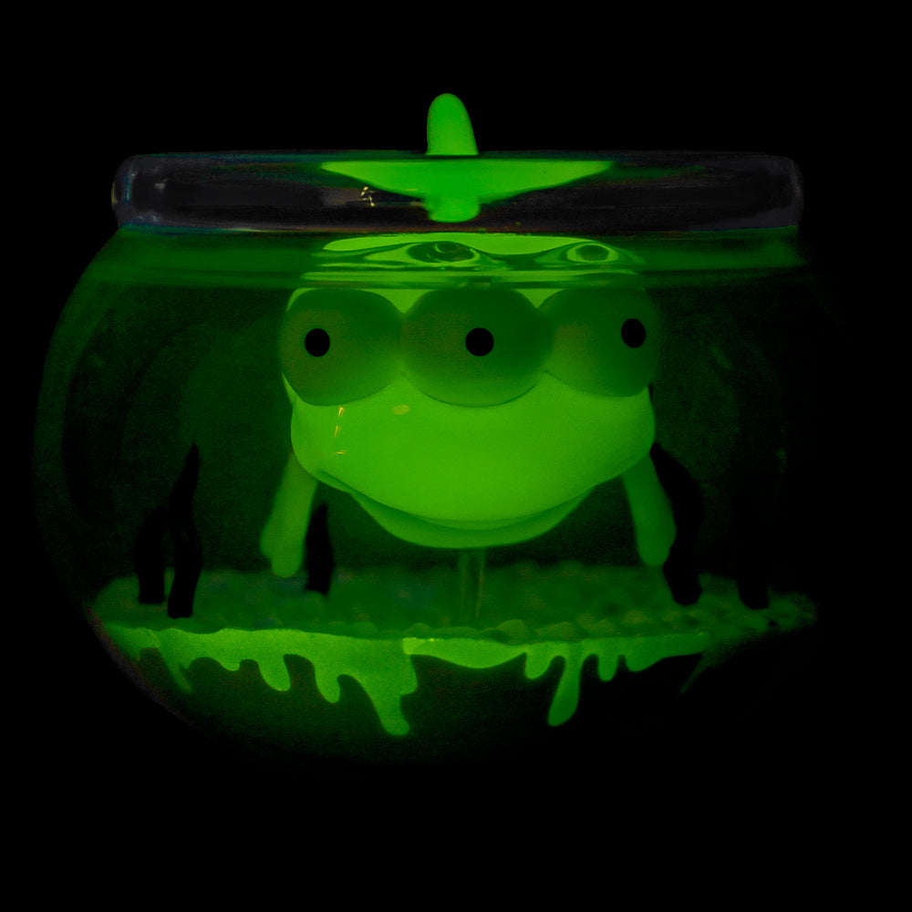 The Simpsons - Blinky in Fish Bowl 5.5" Glow-in-the-Dark Vinyl Art Figure (Radioactive Edition) - Kidrobot.com Exclusive - SOLD OUT!