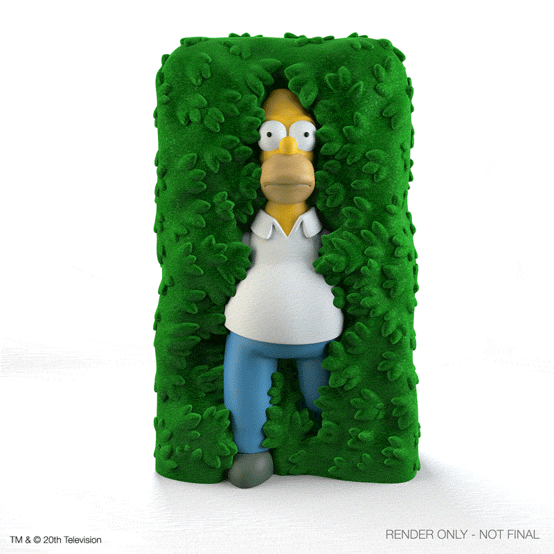 The Simpsons - Homer in Hedge 36" Flocked Art Giant (PRE-ORDER)