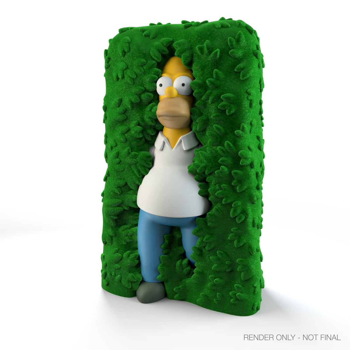 The Simpsons - Homer in Hedge 36" Flocked Art Giant (PRE-ORDER)