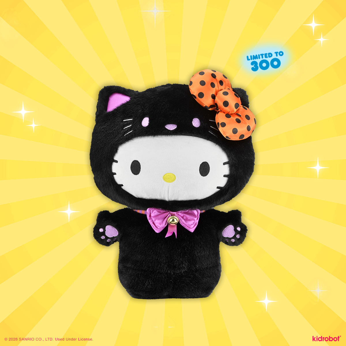 2026 CON EXCLUSIVE: Hello Kitty® Black Cat Large Plush (Limited Edition of 300) (PRE-ORDER)