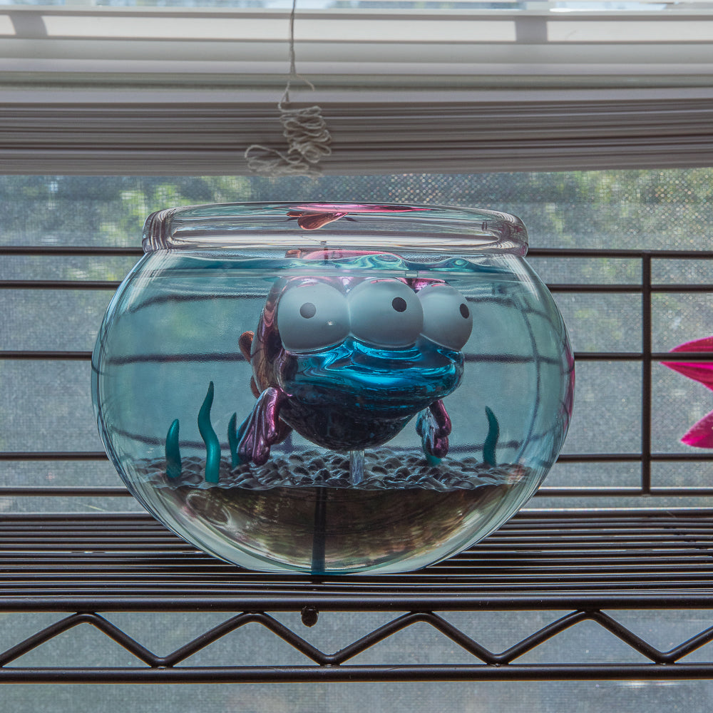 The Simpsons - Blinky in Fish Bowl 5.5" Vinyl Art Figure (Nuclear Electroplate Edition) - NYCC 2025 Debut - SOLD OUT!