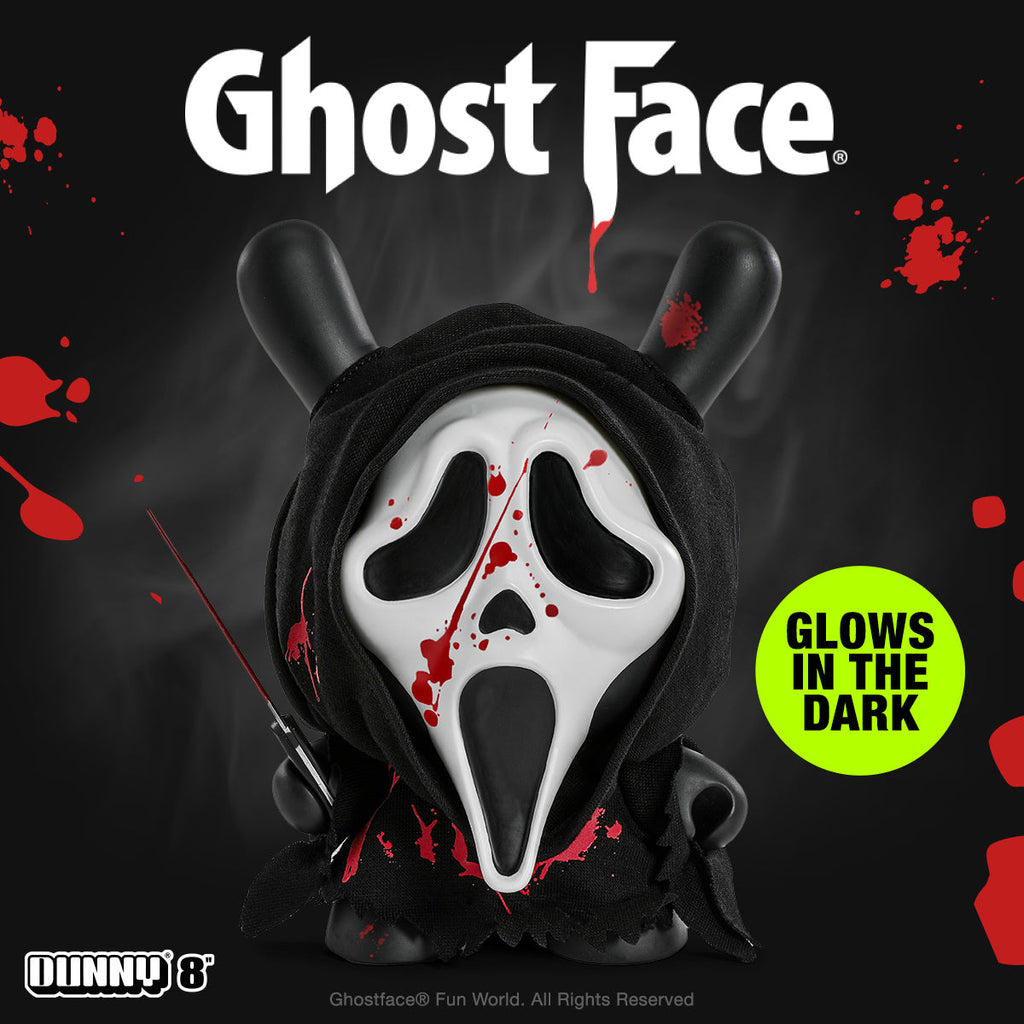 Ghost Face 8" Dunny Glow-in-the-Dark Vinyl Art Figure - Bloody Edition