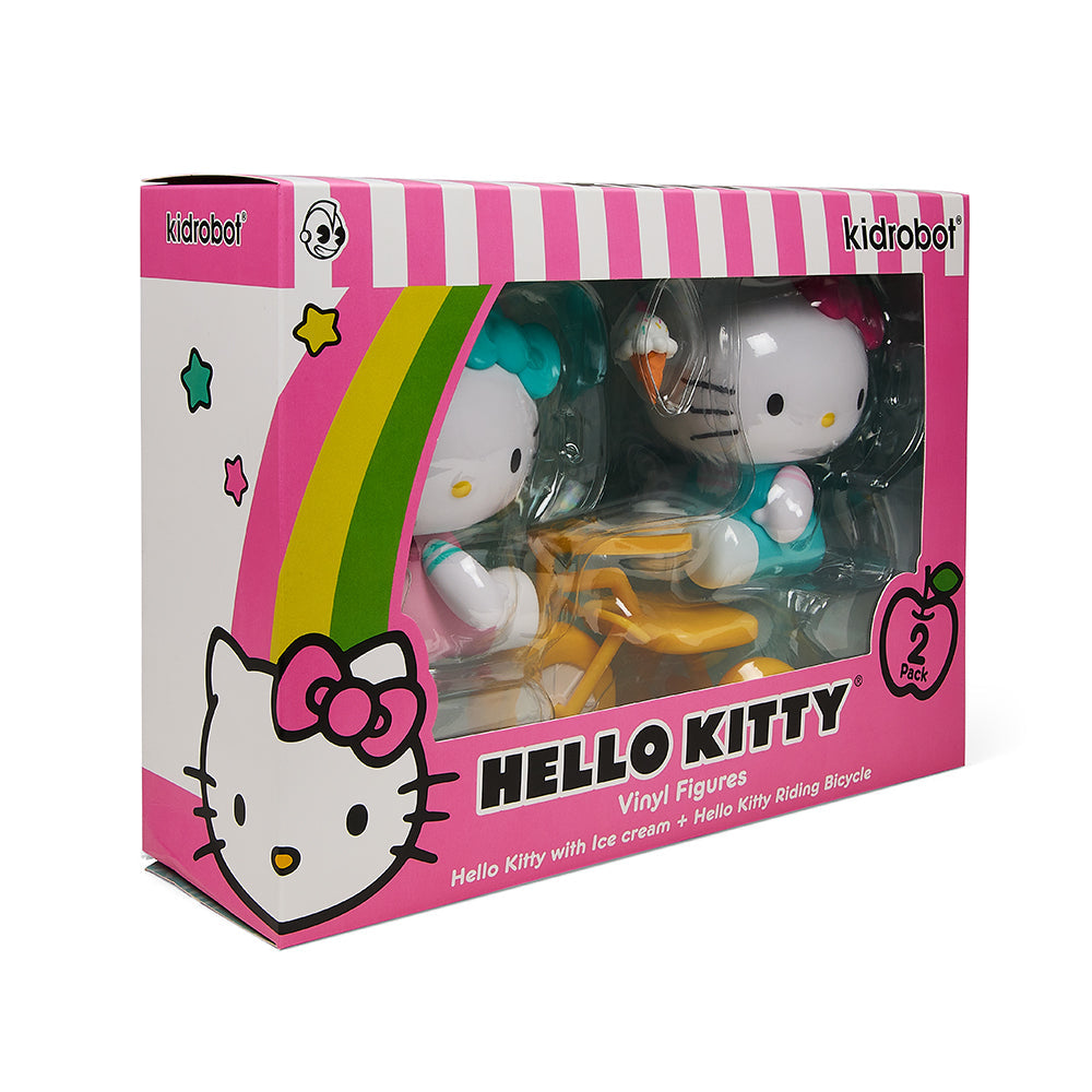 Hello Kitty® Tricycle and Ice Cream Play Theme 4.5" Vinyl Figure 2-Pack Set by Kidrobot