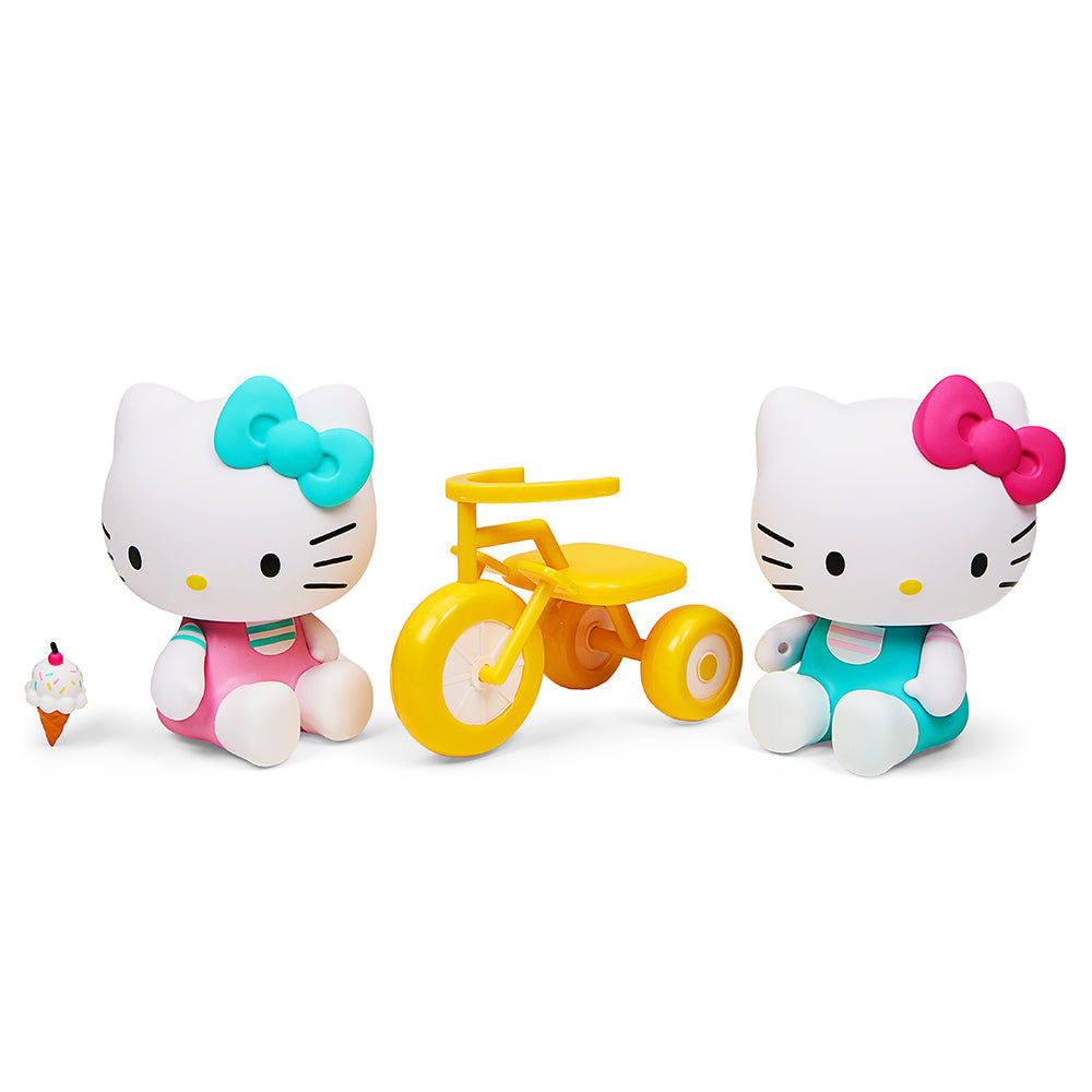 Hello Kitty® Tricycle and Ice Cream Play Theme 4.5" Vinyl Figure 2-Pack Set by Kidrobot