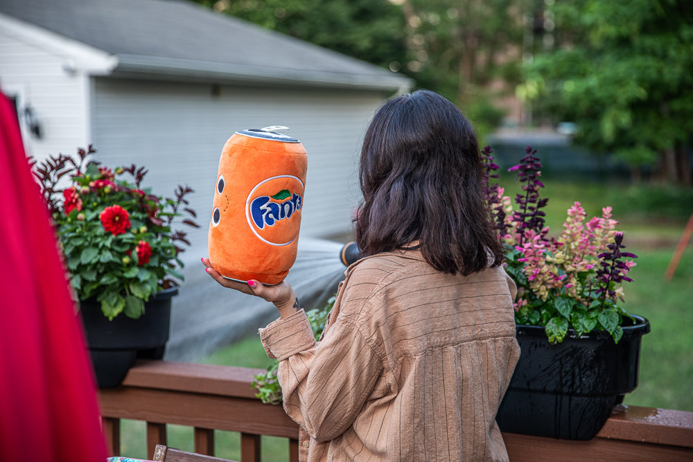 Yummy World & Fanta® 10" Fanta Orange Soda Can Plush with Sound