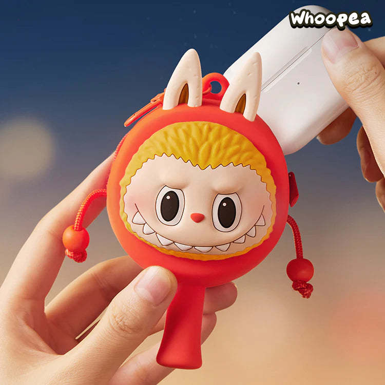 THE MONSTERS Let's Have Fun Together Series-Rattle-drum Earphone Case Toys