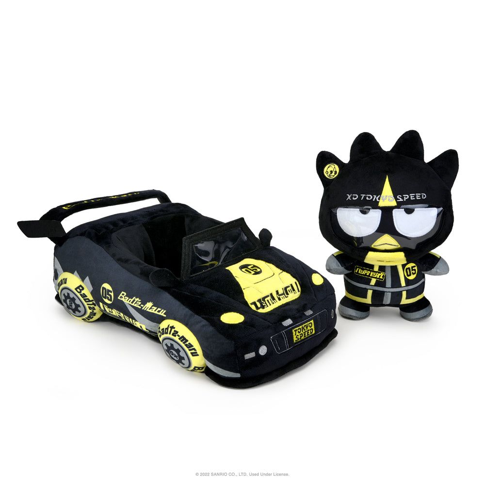 Hello Kitty® and Friends Tokyo Speed Racer 13" Plush 4-Pack Bundle - Badtz-maru®, Hello Kitty, Kuromi & My Melody® (PRE-ORDER)