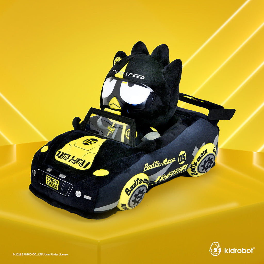 Hello Kitty® and Friends Tokyo Speed Racer 13" Plush 4-Pack Bundle - Badtz-maru®, Hello Kitty, Kuromi & My Melody® (PRE-ORDER)