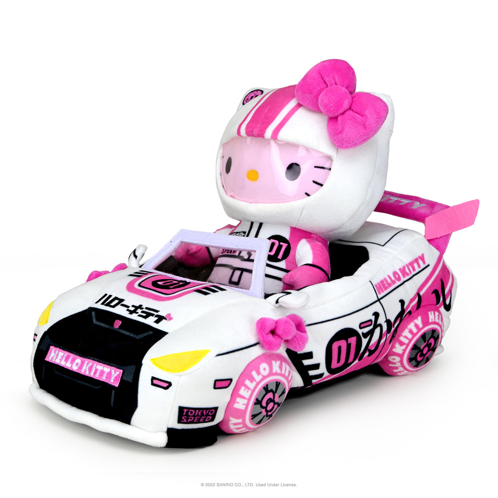 Hello Kitty® and Friends Tokyo Speed Racer 13" Plush 4-Pack Bundle - Badtz-maru®, Hello Kitty, Kuromi & My Melody® (PRE-ORDER)