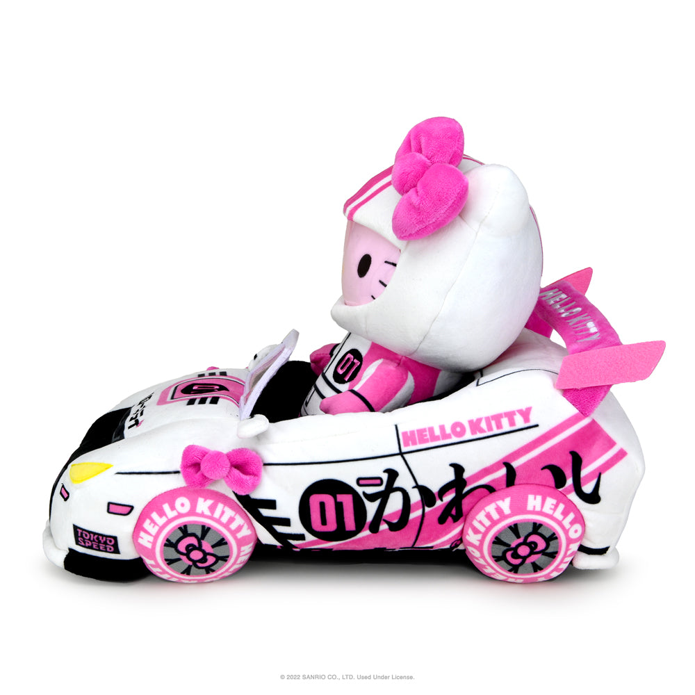 Hello Kitty® and Friends Tokyo Speed Racer 13" Plush 4-Pack Bundle - Badtz-maru®, Hello Kitty, Kuromi & My Melody® (PRE-ORDER)