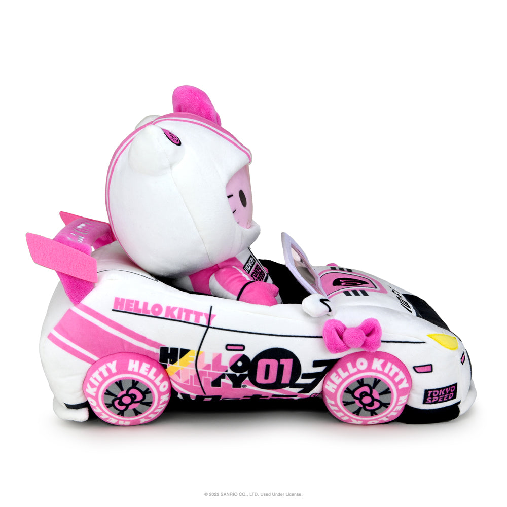 Hello Kitty® and Friends Tokyo Speed Racer 13" Plush 4-Pack Bundle - Badtz-maru®, Hello Kitty, Kuromi & My Melody® (PRE-ORDER)