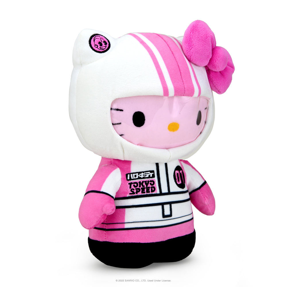 Hello Kitty® and Friends Tokyo Speed Racer 13" Plush 4-Pack Bundle - Badtz-maru®, Hello Kitty, Kuromi & My Melody® (PRE-ORDER)