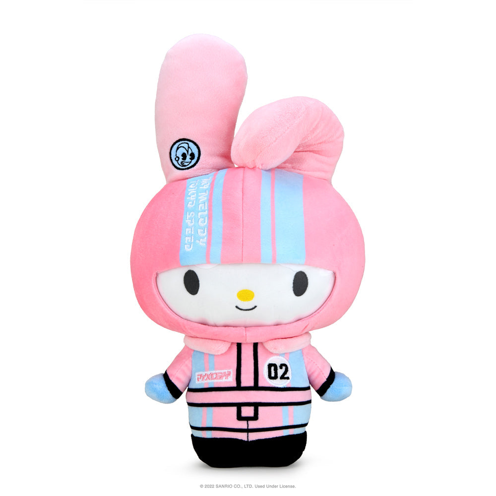 Hello Kitty® and Friends Tokyo Speed Racer 13" Plush 4-Pack Bundle - Badtz-maru®, Hello Kitty, Kuromi & My Melody® (PRE-ORDER)