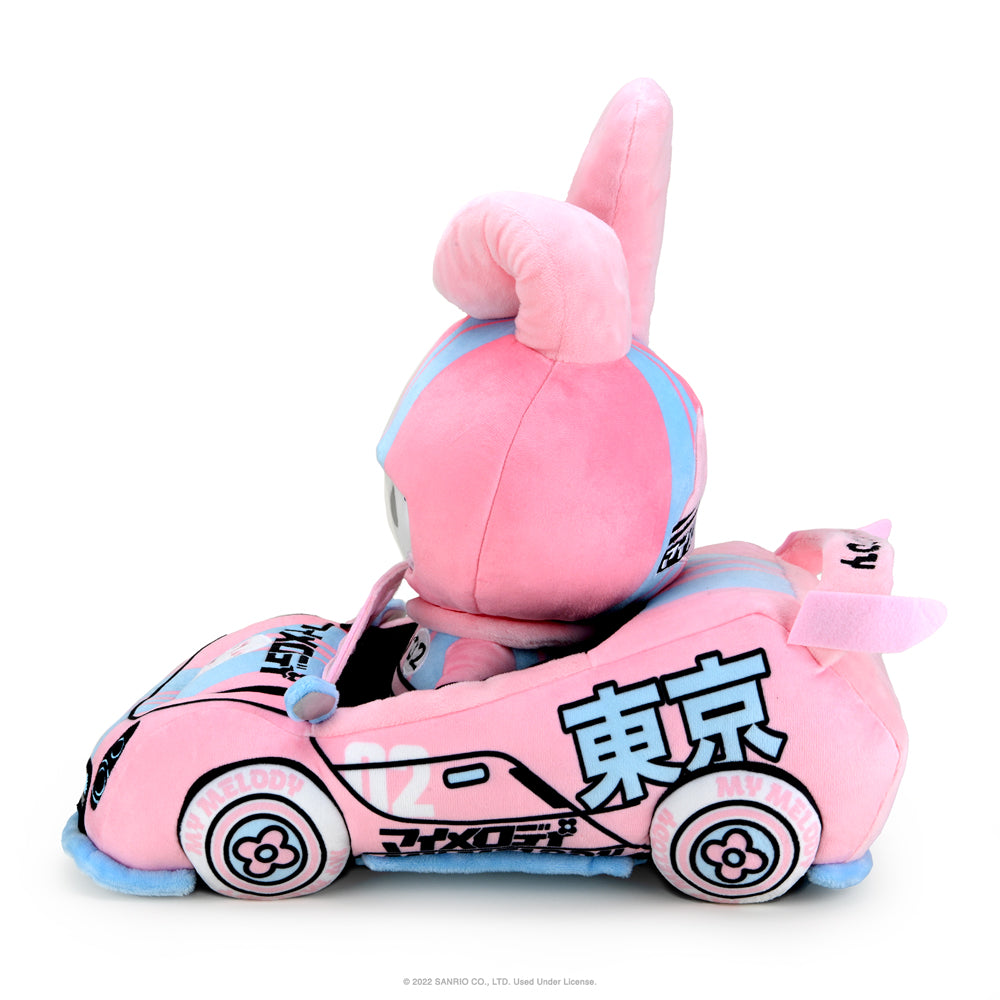 Hello Kitty® and Friends Tokyo Speed Racer 13" Plush 4-Pack Bundle - Badtz-maru®, Hello Kitty, Kuromi & My Melody® (PRE-ORDER)