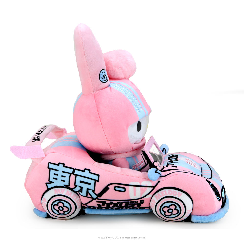 Hello Kitty® and Friends Tokyo Speed Racer 13" Plush 4-Pack Bundle - Badtz-maru®, Hello Kitty, Kuromi & My Melody® (PRE-ORDER)