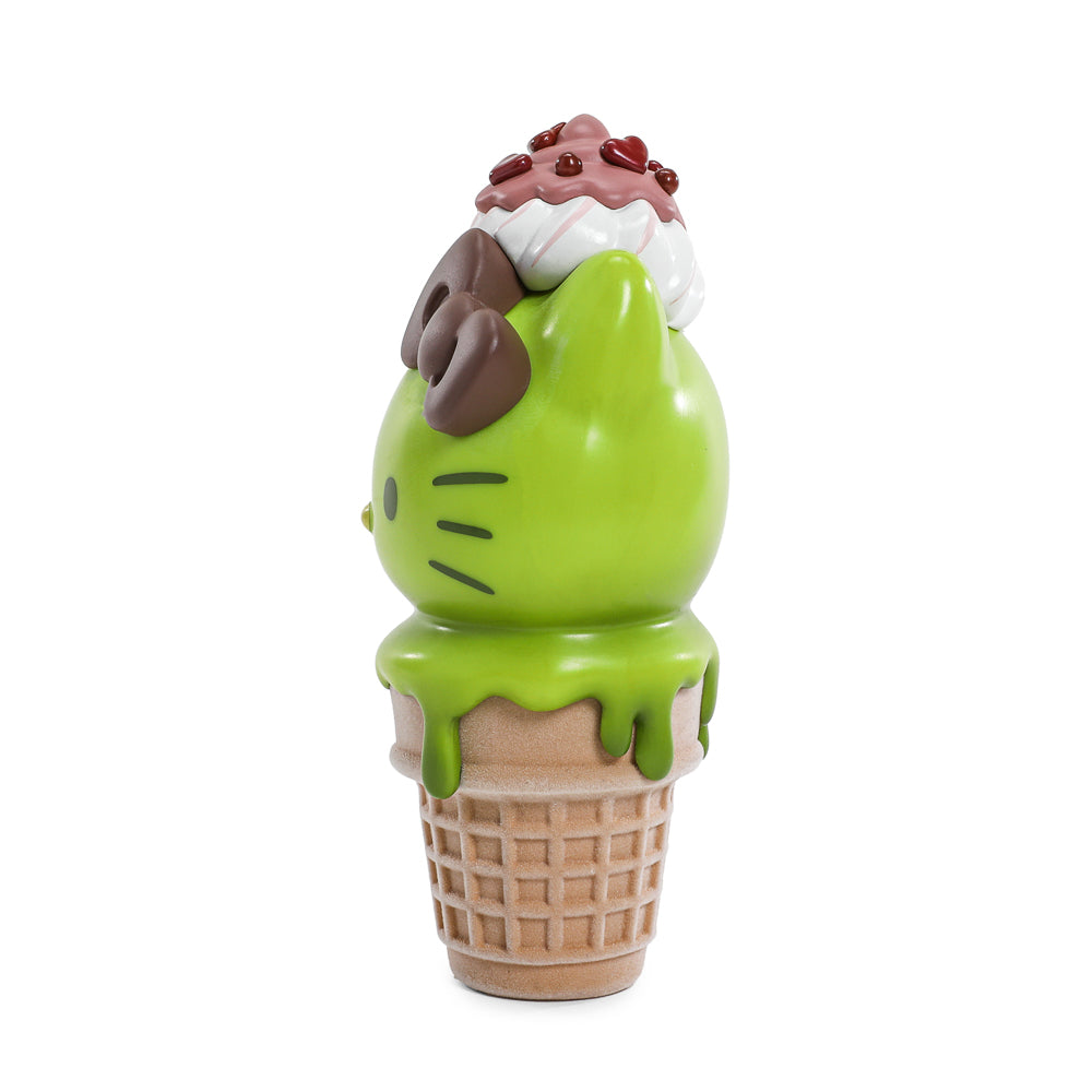 2025 CON EXCLUSIVE: Hello Kitty® Ice Cream Cone 6" Vinyl Art Figure - Glow-in-the-Dark Matcha with Chocolate Edition (Limited Edition of 500)