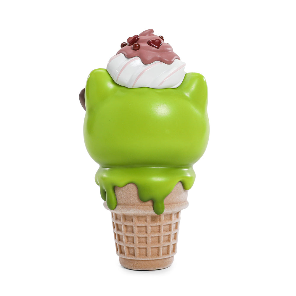 2025 CON EXCLUSIVE: Hello Kitty® Ice Cream Cone 6" Vinyl Art Figure - Glow-in-the-Dark Matcha with Chocolate Edition (Limited Edition of 500)