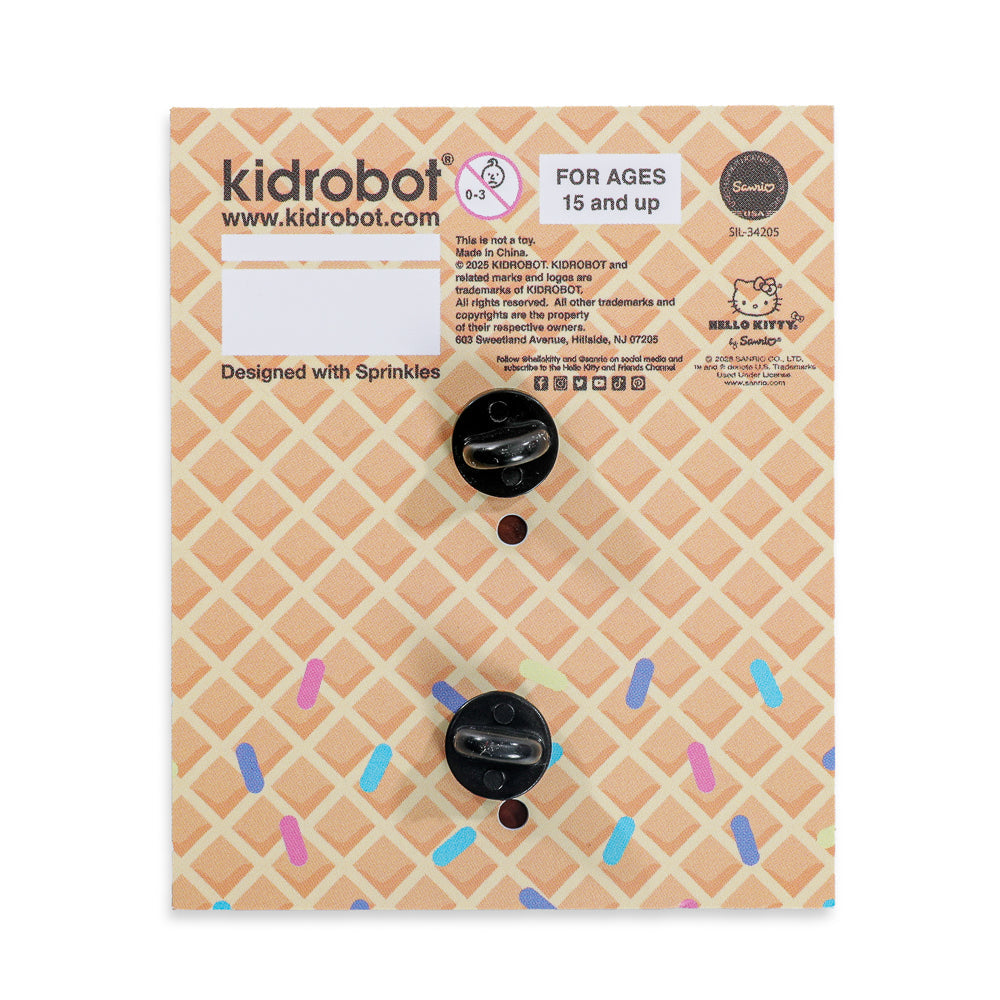 Hello Kitty® Ice Cream Cone Art Figure & Pin Bundle - Ube Edition - Kidrobot.com Exclusive (Limited Edition)