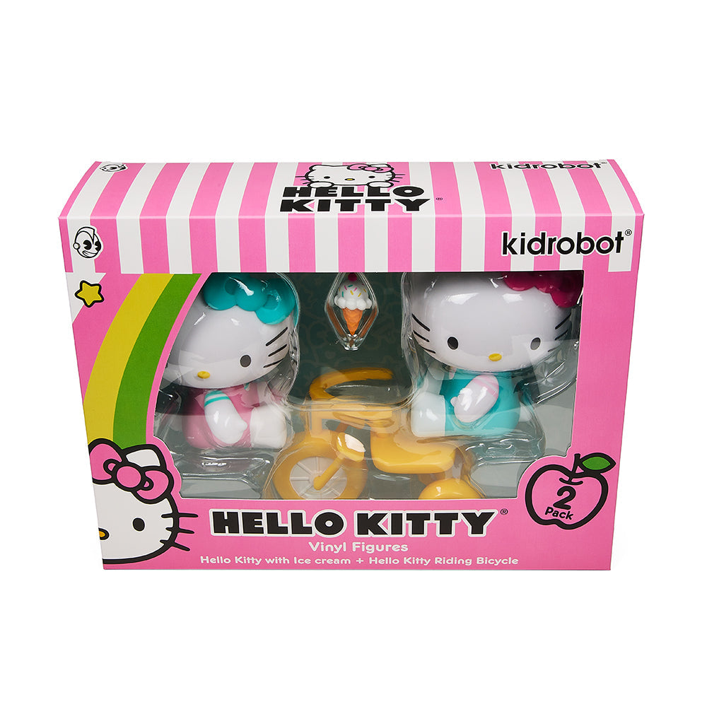 Hello Kitty® Tricycle and Ice Cream Play Theme 4.5" Vinyl Figure 2-Pack Set by Kidrobot