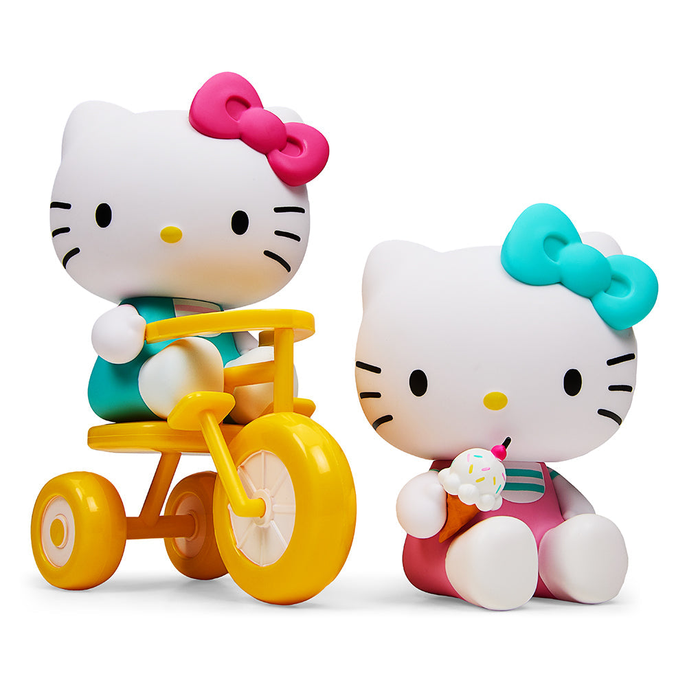 Hello Kitty® Tricycle and Ice Cream Play Theme 4.5" Vinyl Figure 2-Pack Set by Kidrobot