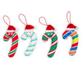 Yummy World Candy Cane Plush Ornaments 4-Pack